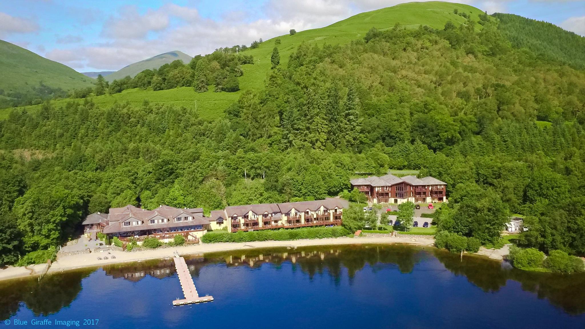 Lodge on Loch Lomond Aerial Photo
