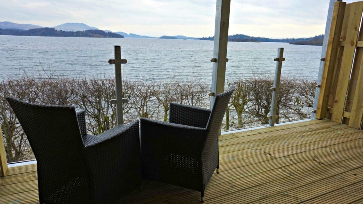 Annie Bean blog photo of Lodge on Loch Lomond